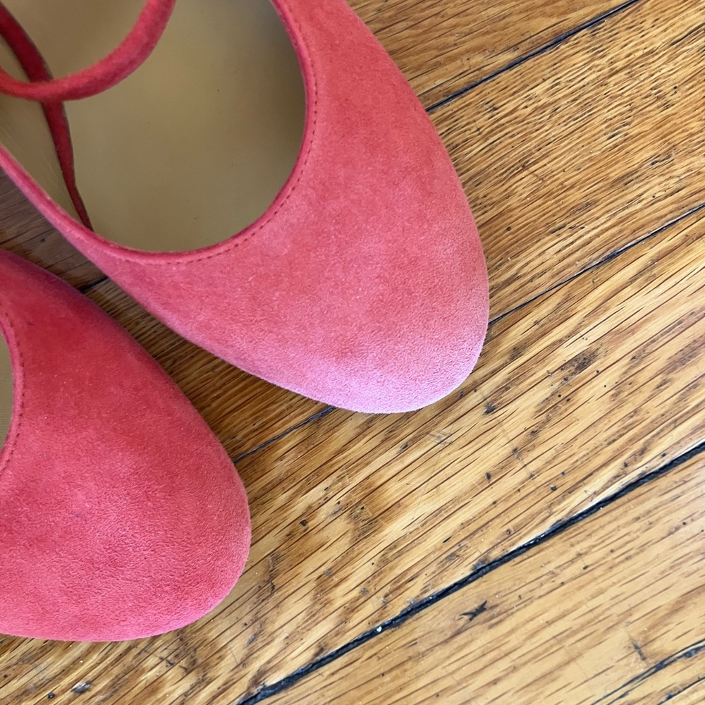 Sezane coral pumps with ballet ties size 8 NWOT - Picture 8 of 8